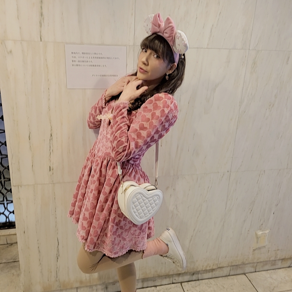 For Love And Lemons Pink Velvet Heart Dress - Picture 4 of 5